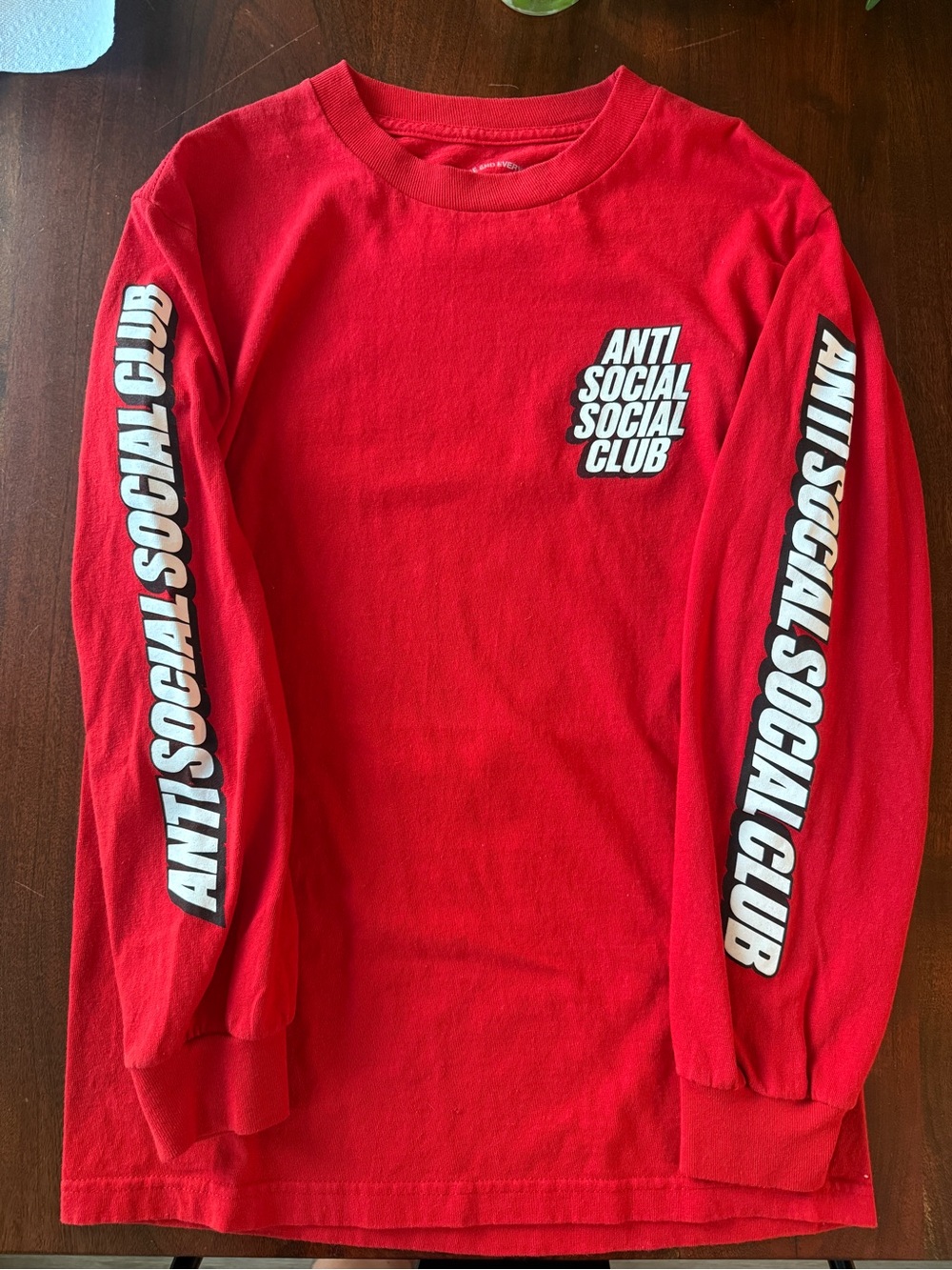 Anti Social Social Club Unisex Red Long Sleeve Shirt